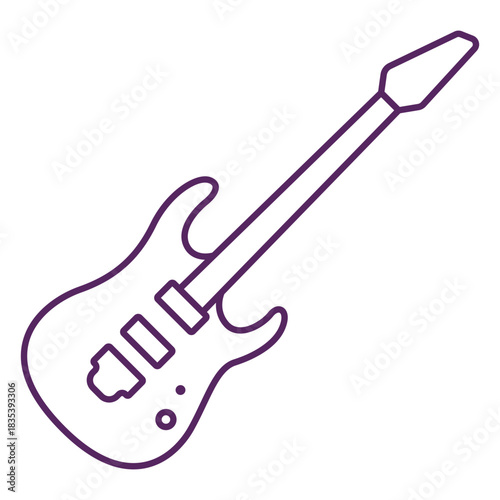 Retro electric guitar stroke