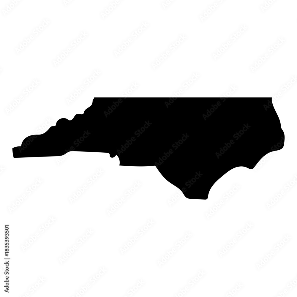 Φωτογραφία North carolina usa map silhouette