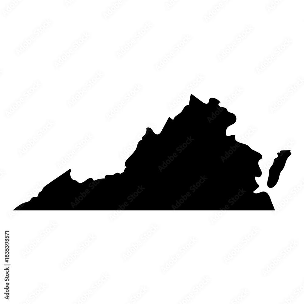 Foto Virginia usa map silhouette