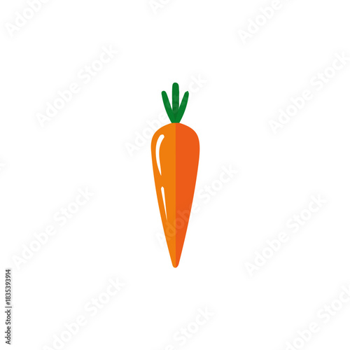 Cutie_flat_2D_icon_of_a_carrot_isolated_on_a_white, vegetables set