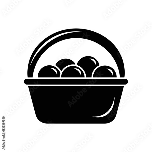 Shopping Basket Icon – Grocery Cart Symbol for Retail, Store & Ecommerce Design