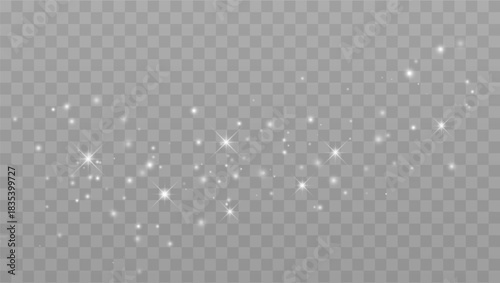 Glowing Shining Particles and Stars. Shining stars
