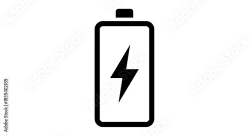 Battery Power Icon – Energy Charge Symbol for Tech, Electricity, and Device Graphics
