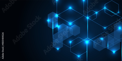 Abstract background consisting of set of hexagonal cells. Vector Graphics