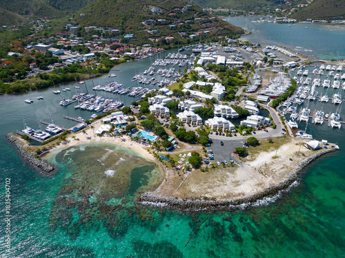 Fotografía aerial view Nanny Cay Resort Marina,  tortola island, British Virgin Islands