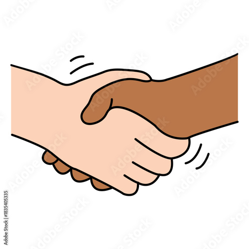 Shaking hands simple design