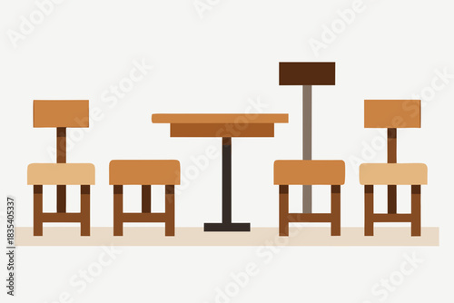 Table and chairs setup