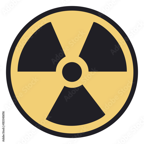 Radioactive sign flat