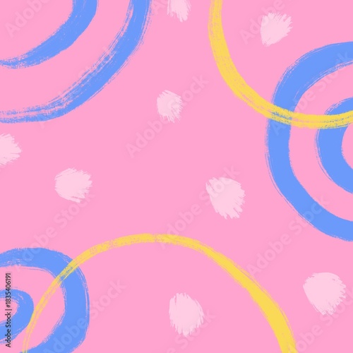 colorful abstract background with pink flowers