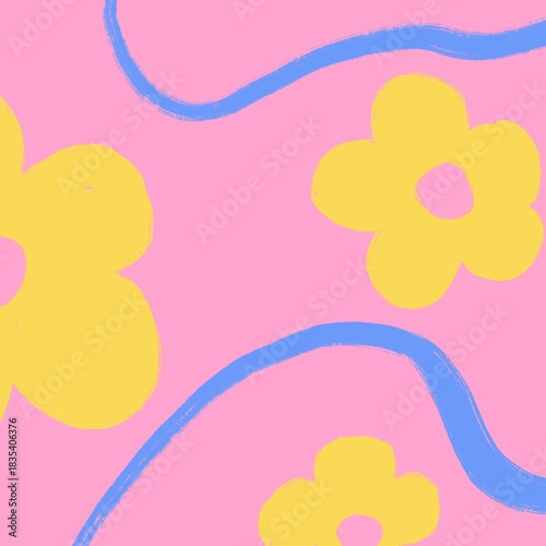 abstract background with flowers