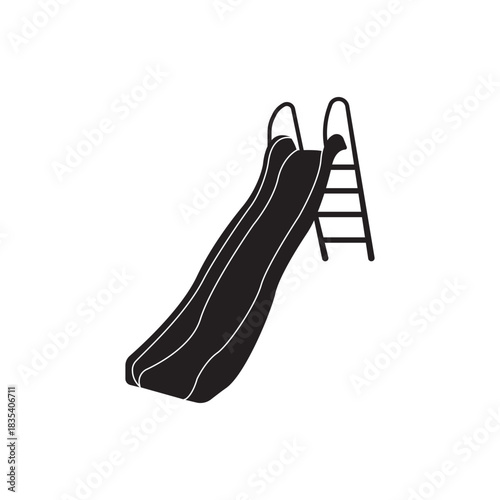 Playground Icon Silhouette Illustration. Children Vector Graphic Pictogram Symbol Clip Art. Doodle Sketch Black Sign.