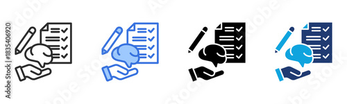 Mental Health Test icon Multi Style Vector Illustration