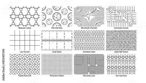 A collection of twelve geometric patterns suitable for various design projects