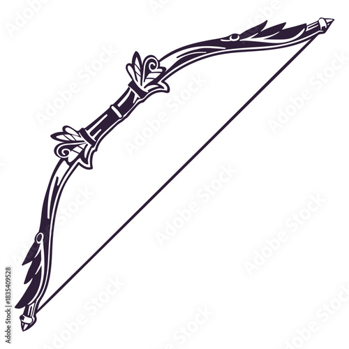 Archery decorated bow