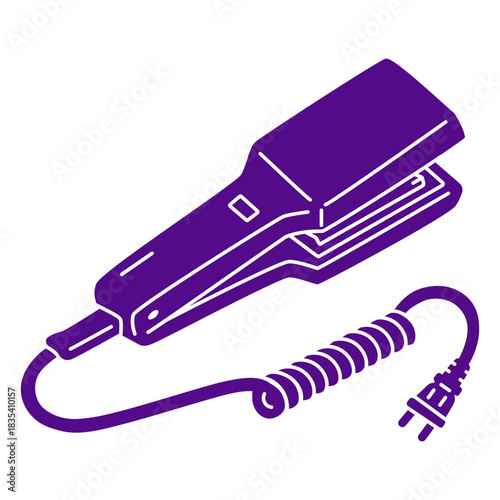 Hair straightener cut out 80s