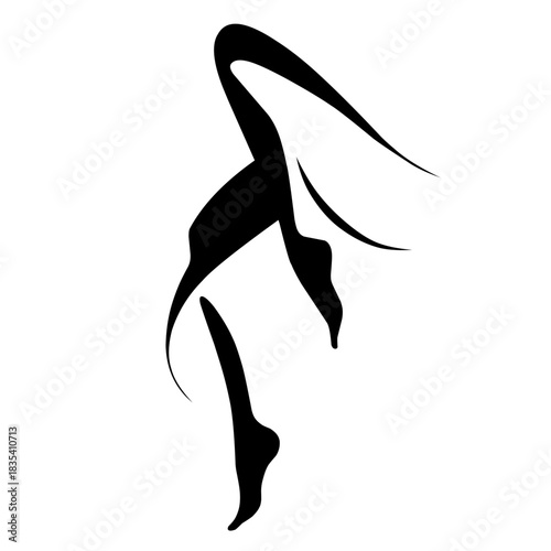 Sexy legs logo silhouette vector design