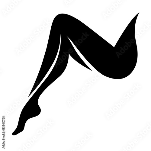 Sexy legs logo silhouette vector design