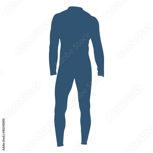 Mens diving suit silhouette