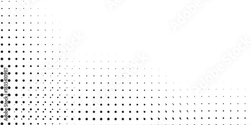 Abstract halftone gray dots gradient on white background, Curved twisted slanting design or waved lines pattern, Templates for business