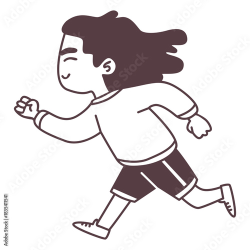 Marathon kid running children