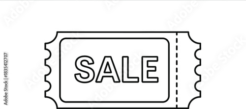 Sale ticket discount promotion offer retail shopping marketing event price