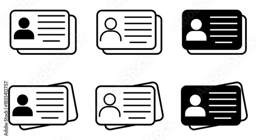 ID Card icon collection
