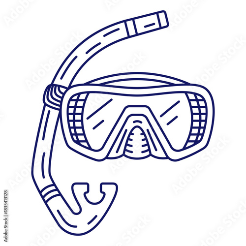 Diving mask an snorkel