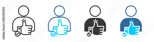  reputation icon set multiple style collection	