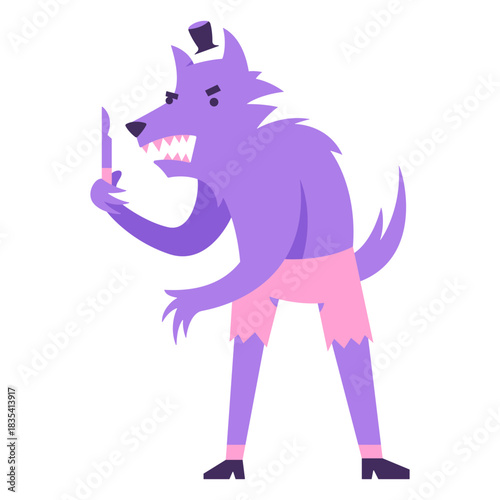 Angry werewolf cartoon