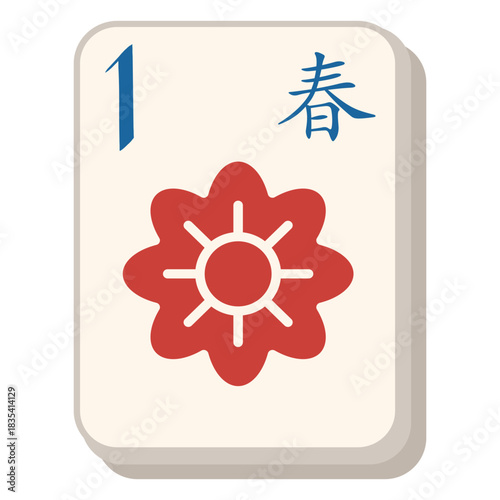 Mahjong spring tile