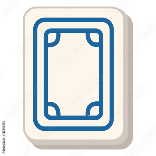 Mahjong white dragon tile