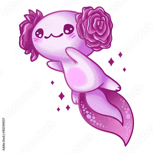 Axolotl cute salamander