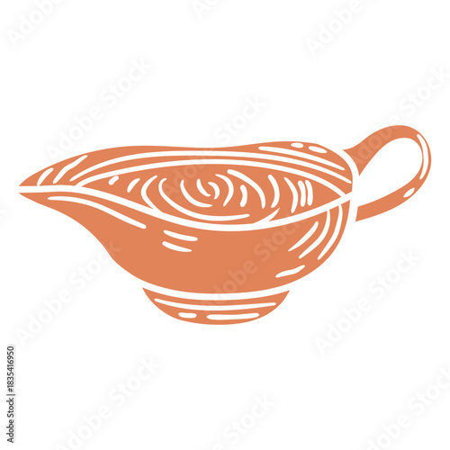 Gravy boat cutout icon