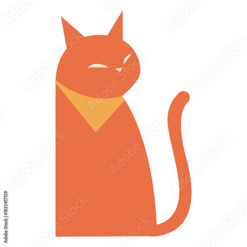 Canvas Print Orange flat cat