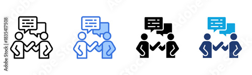 People Communication icon Multi Style Vector Illustration