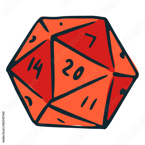 Role play game dice icon