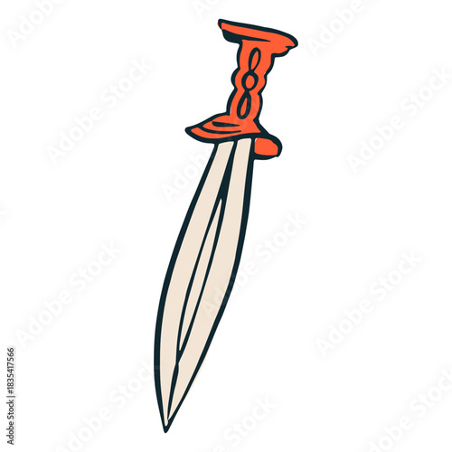 Role play game dagger icon