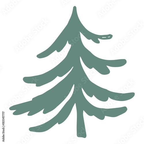 Minimalist christmas tree icon