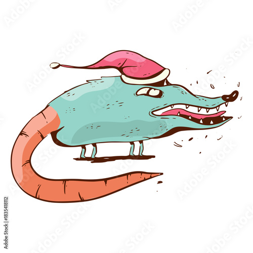 Anti Christmas rat weird character
