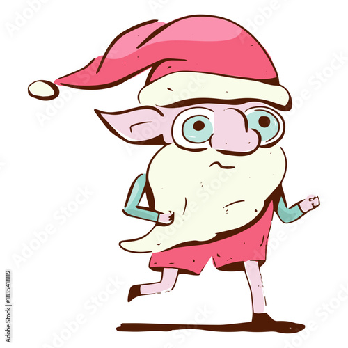 Anti Christmas weird elf holiday character