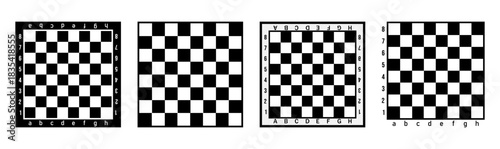 Set of four chess board