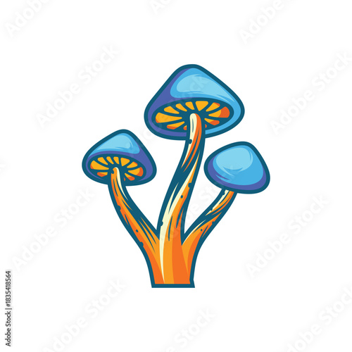 magic mushroom logo design template