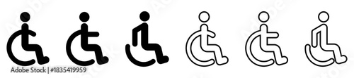 Wheelchair icon set