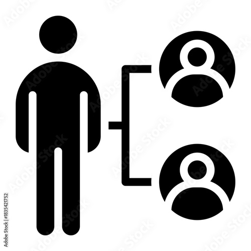 Delegate  icon glyph style vector