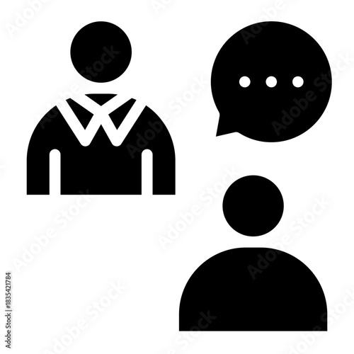 Hiring i icon glyph style vector