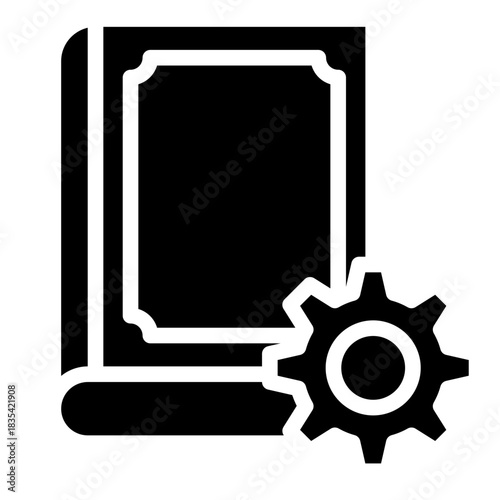 Guide book  icon glyph style vector