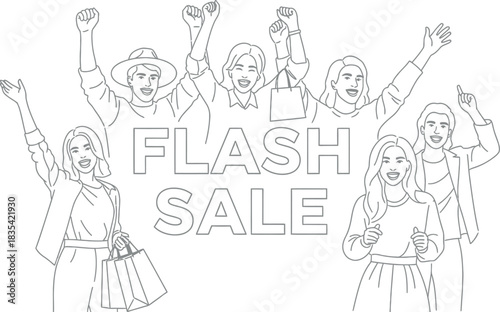 Flash sale shopping discount promotion retail offer limited time special deal customer bargain price event marketing