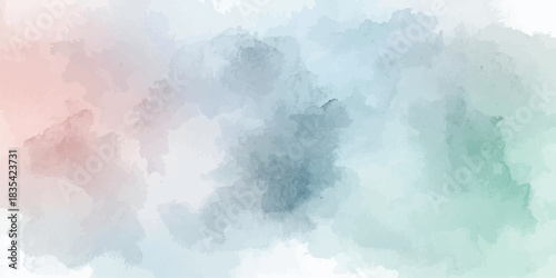 Soft pastel watercolor texture, ideal for background use in design projects or prints.Abstract background with blue and pink watercolor paint. abstract color powder explosion on white background.