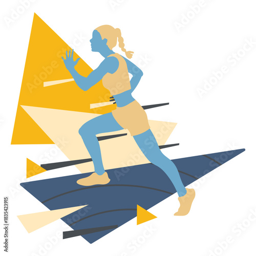 Marathon run woman people