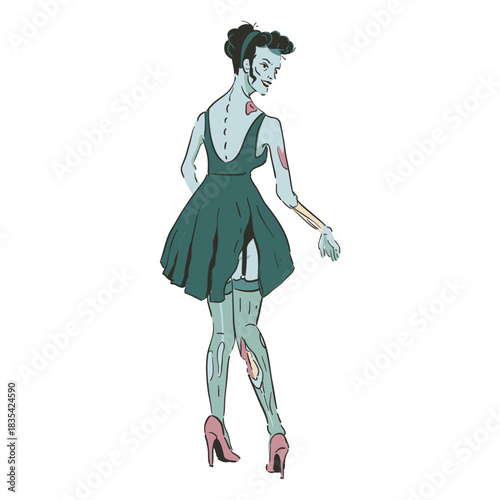 Pin up zombie girl